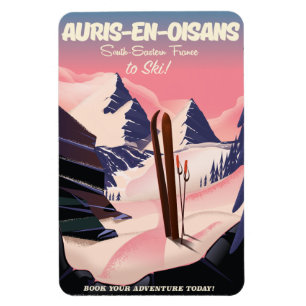 Íman Cartaz de esqui AURIS-EN-OISANS França