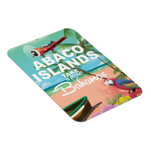 Íman cartaz de férias das Ilhas Abaco