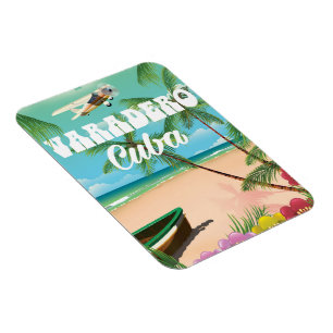 Íman Cartaz de férias de praia cubana de Varadero