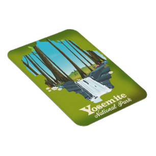Íman Cartaz de férias do Parque Nacional de Yosemite.
