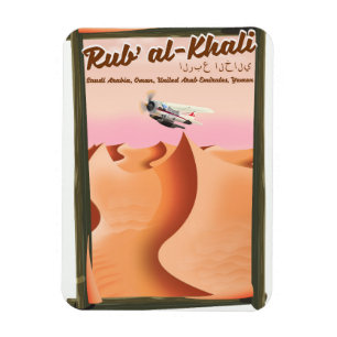 Íman Cartaz de férias do Rub' al Khali Arábia Saudita.