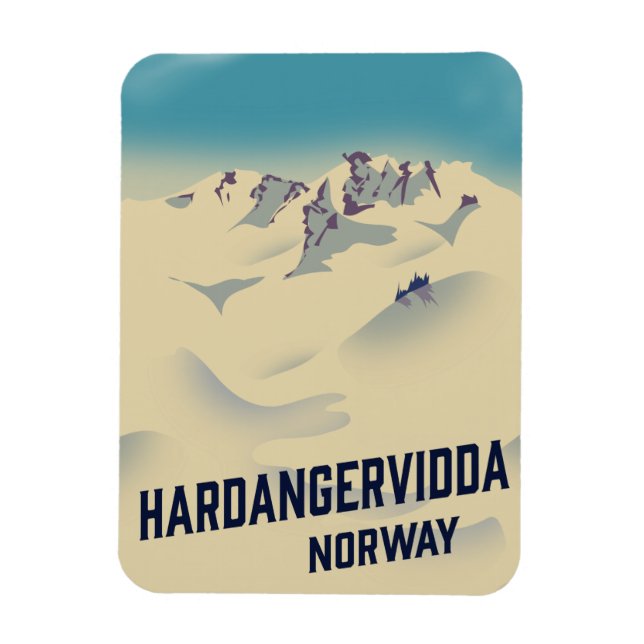 Íman Cartaz de férias Hardangervidda Noruega. (Vertical)