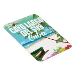 Íman cartaz de férias na praia de Cayo Largo del Sur