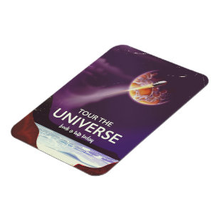 Íman Cartaz de ficção científica vintage Tour o Univers