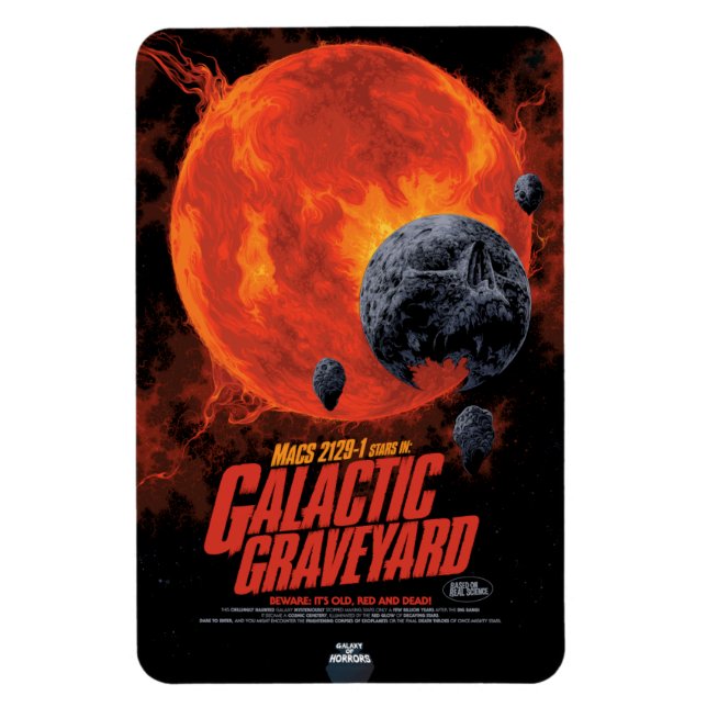 Íman Cartaz de Filme de Terror Sci-Fi, Cemitério Galáct (Vertical)