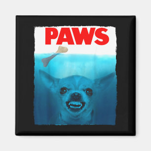 Íman cartaz de filme engraçado de patas de cão Chihuahu