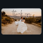 Íman Cartaz de Fotografia de Mão Obrigado<br><div class="desc">Todos adorarão receber esta bela obrigado de casamento,  seu imã com uma imagem impressionante do seu dia de casamento! Personalize facilmente este ímã com a sua foto favorita de casamento! Fotografia por: Kept Record Fotografia www.keptrecord.com</div>