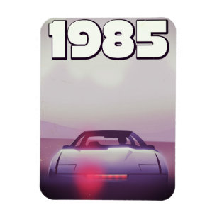 Íman cartaz de supercarro vintage de 1985