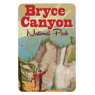 Íman Cartaz de Viagem Antigo Bryce Canyon