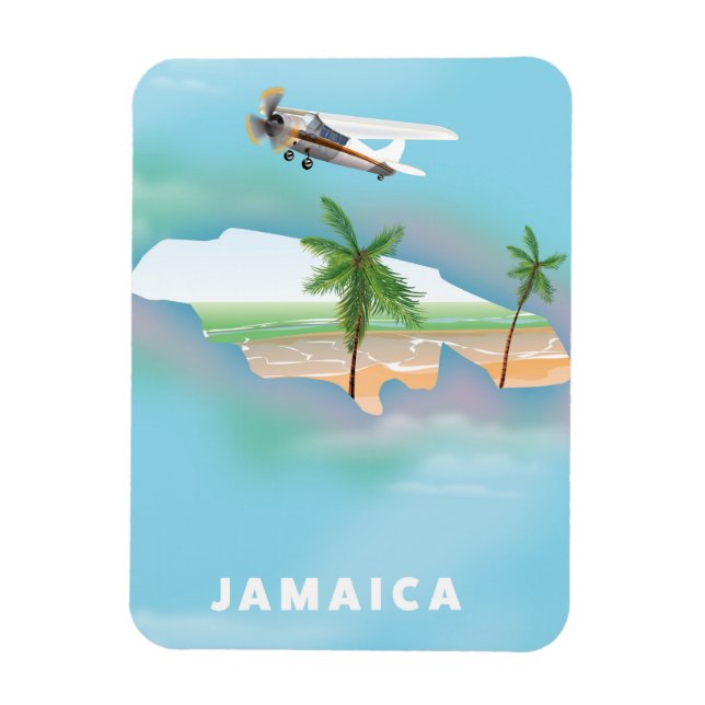 Íman Cartaz de viagem antigo da Jamaica (Vertical)