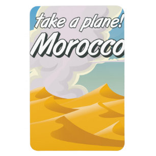 Íman Cartaz de viagem antigo de Marrocos