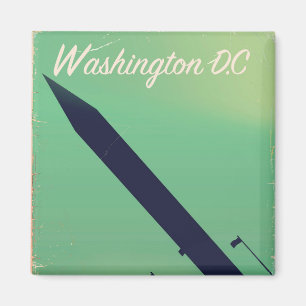 Íman Cartaz de viagem antigo de Washington D.C