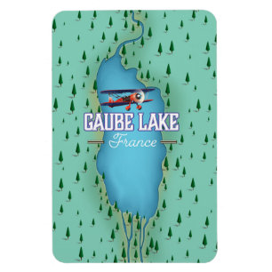 Íman Cartaz de viagem antigo do Lago Gaube França
