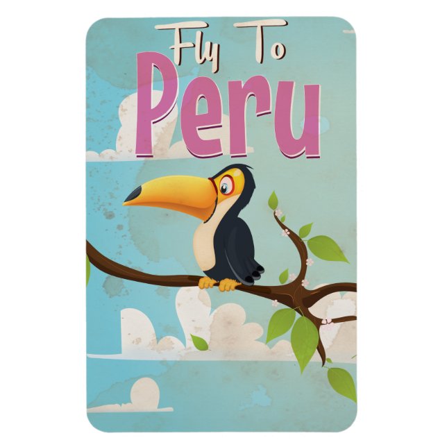 Íman Cartaz de Viagem Antigo do Peru (Vertical)