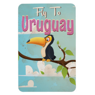 Íman Cartaz de Viagem Antigo do Uruguai