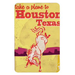 Íman Cartaz de Viagem Antigo Houston, Texas