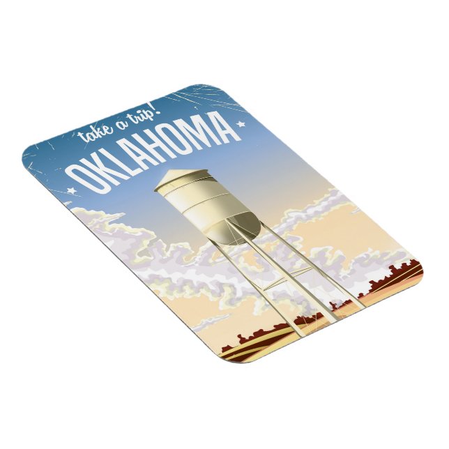 Íman cartaz de viagem antigo Oklahoma (Lado Direito)