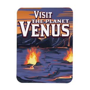 Íman Cartaz de viagem ao planeta Vênus
