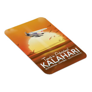 Íman cartaz de viagem Aventura no Deserto do Kalahari