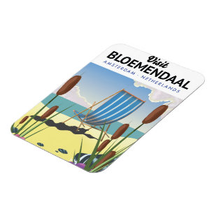 Íman Cartaz de viagem Bloemendaal Amsterdã