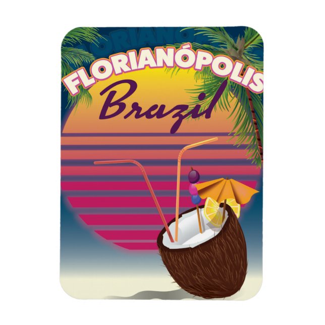 Íman Cartaz de viagem brasileiro Florianópolis (Vertical)