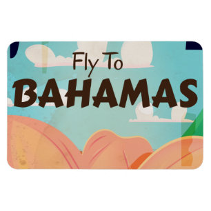 Íman Cartaz de viagem clássico das Bahamas