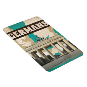ÍMAN  CARTAZ DE VIAGEM DA ALEMANHA ANTIGA