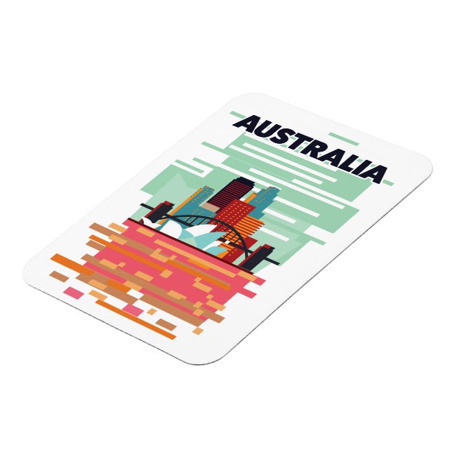 Íman cartaz de viagem da Austrália (Left Side)