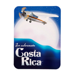 Íman Cartaz de viagem da aventura da Costa Rica na lua