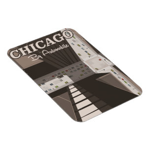 Íman cartaz de viagem da cidade de Chicago
