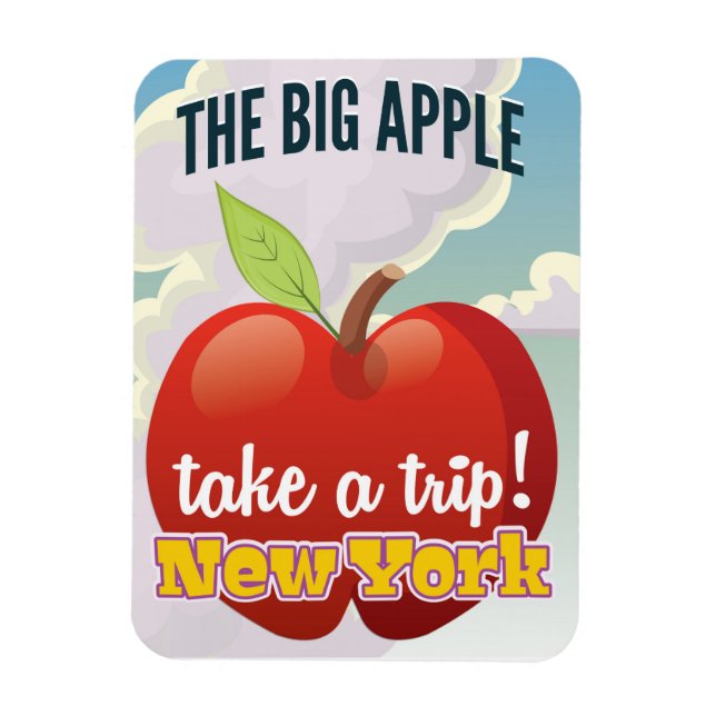 Íman Cartaz de viagem da Grande Maçã de Nova York (Vertical)
