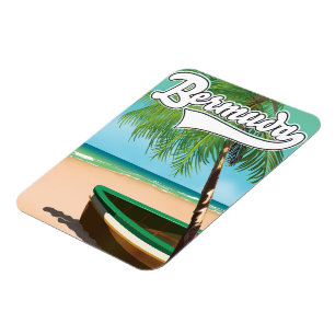 Íman Cartaz de viagem da ilha tropical das Bermudas