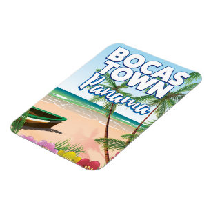 Íman Cartaz de viagem da praia de Bocas Town Panamá