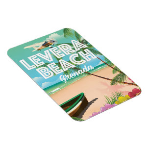 Íman Cartaz de viagem da praia de Grenada levera