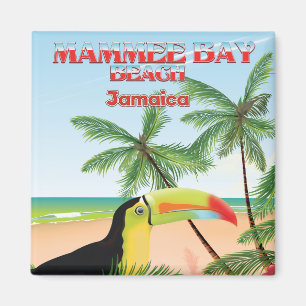 Íman Cartaz de viagem da Praia de Mammee Bay Jamaica