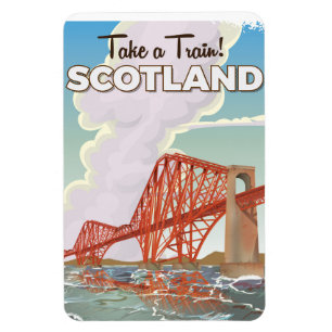 Íman Cartaz de viagem da Quarta Ponte da Escócia.