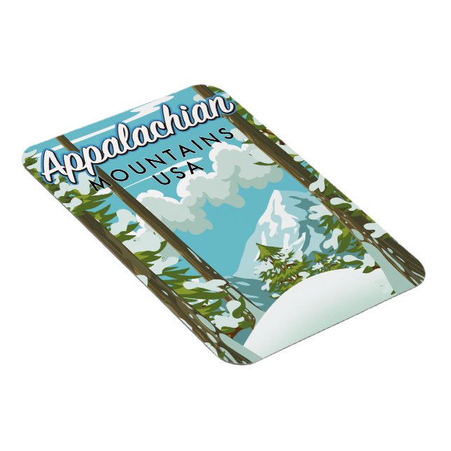 Íman cartaz de viagem das Montanhas Apalaches (Lado Direito)