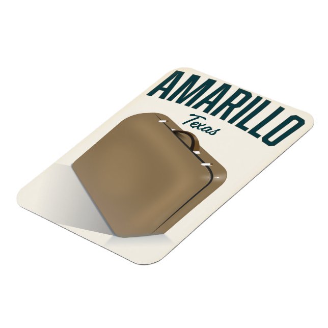Íman Cartaz de viagem de Amarillo texas (Left Side)