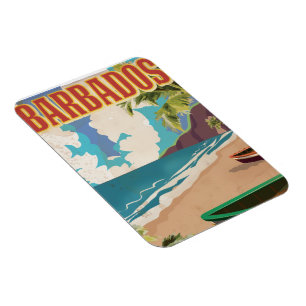 Íman cartaz de viagem de Barbados
