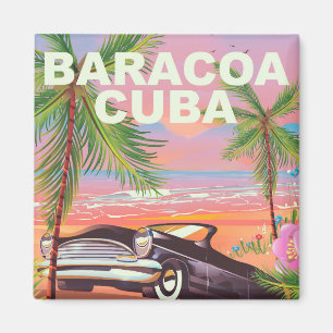 Íman Cartaz de viagem de carro Baracoa Cuba