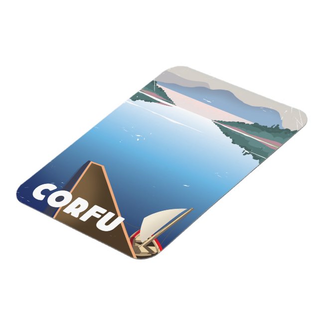 Íman Cartaz de viagem de Corfu (Left Side)
