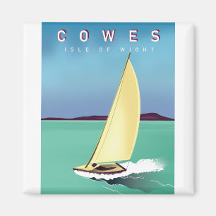 Íman cartaz de viagem de cowes ilha de wight.