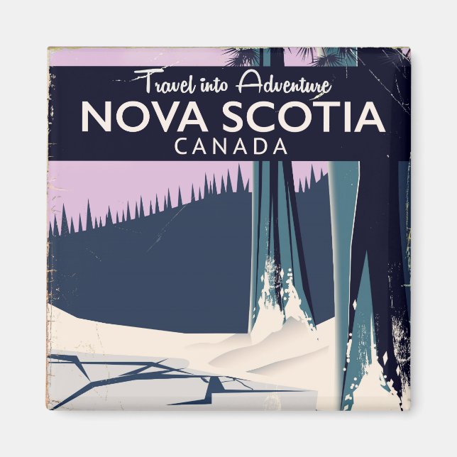 Íman Cartaz de viagem de férias da Nova Escócia, Canadá (Frente)