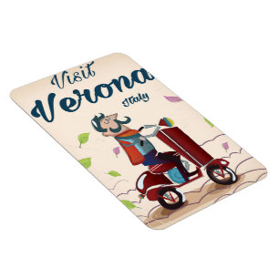 Íman Cartaz de viagem de scooter italiano de Verona