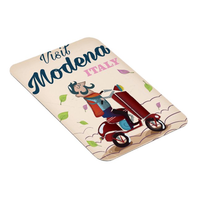 Íman Cartaz de viagem de scooter Modena Itália (Lado Direito)