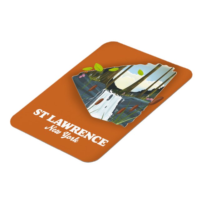 Íman Cartaz de viagem de St Lawrence Nova York (Left Side)