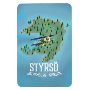 Íman Cartaz de viagem de Styrsö, Suécia.