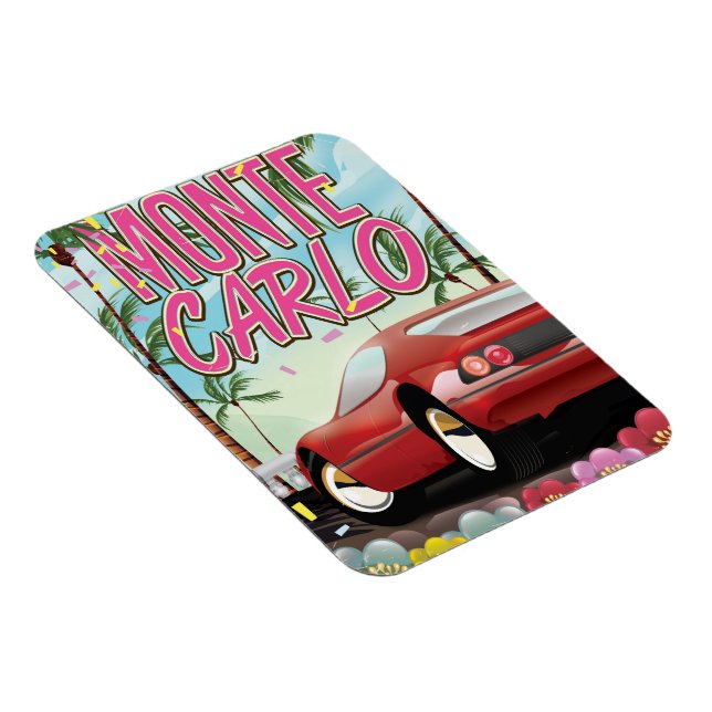 Íman cartaz de viagem de supercarro de Monte Carlo (Lado Direito)