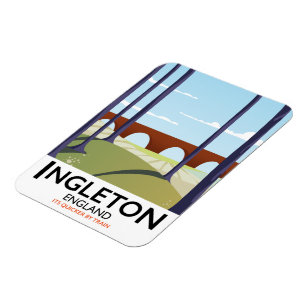 Íman cartaz de viagem de trem Ingleton Inglaterra
