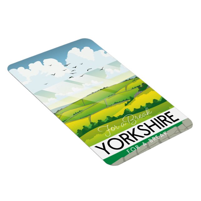Íman cartaz de viagem de Yorkshire (Lado Direito)